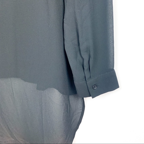 Point Zero Long Sleeve Layered Black Top - Picture 9 of 9